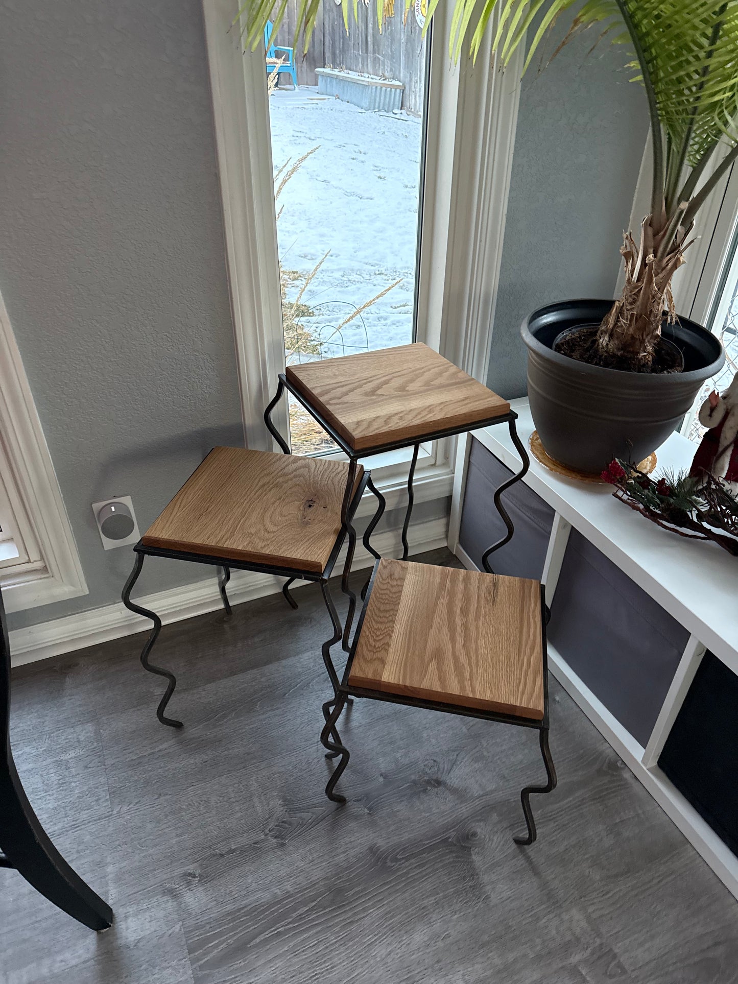 Trio of stackable End Tables