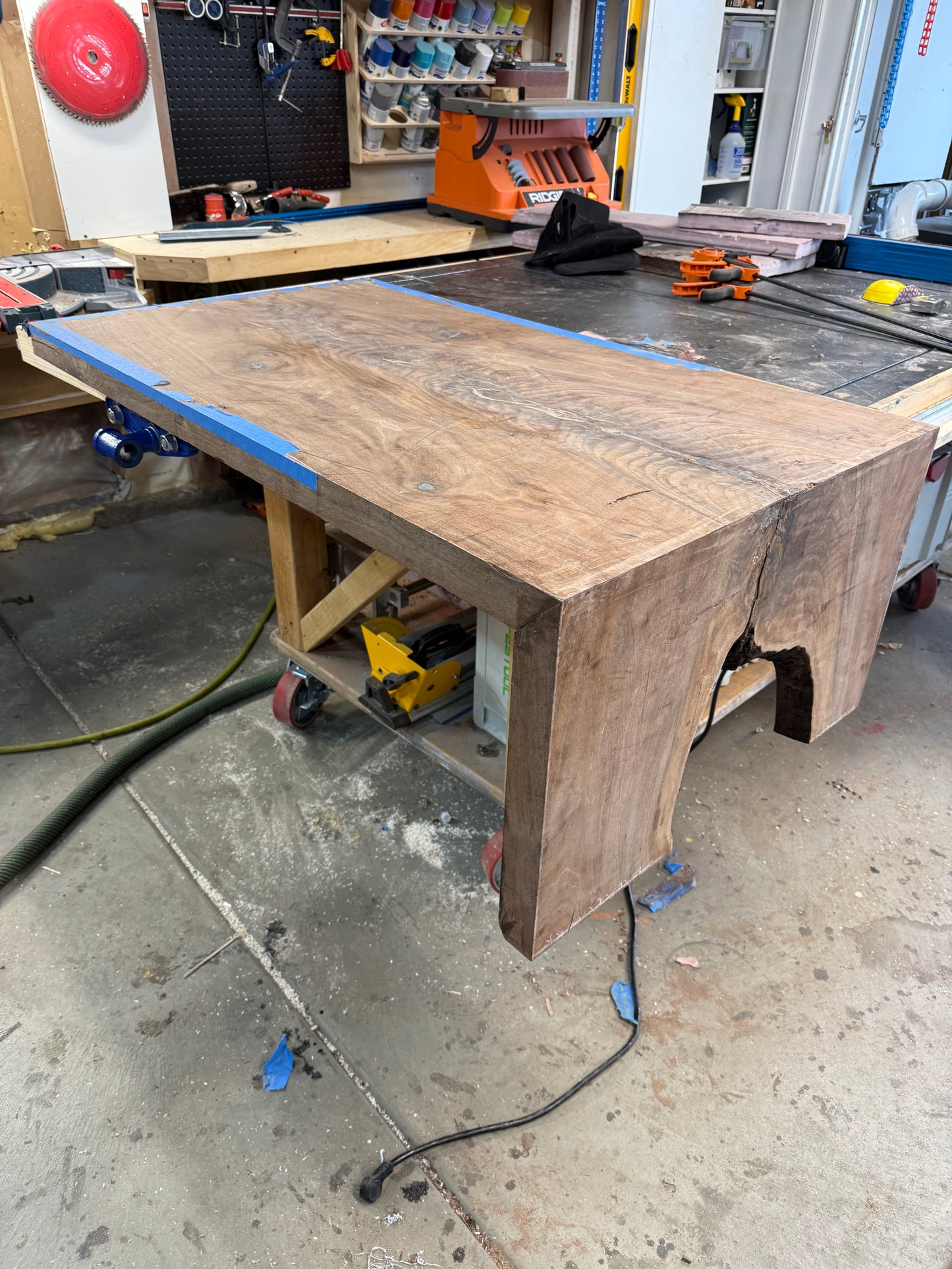 Black Walnut Waterfall Coffee Table