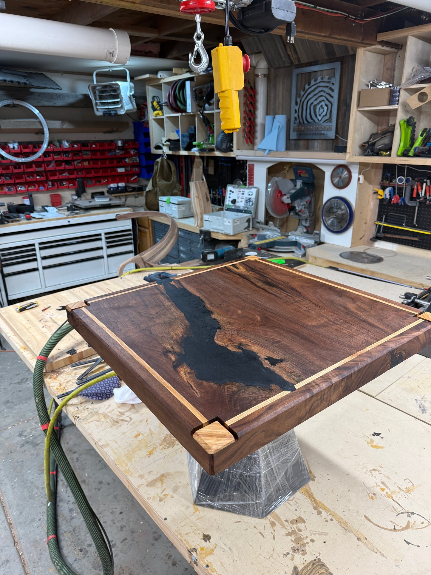 Bleck Walnut and Hickory End Table
