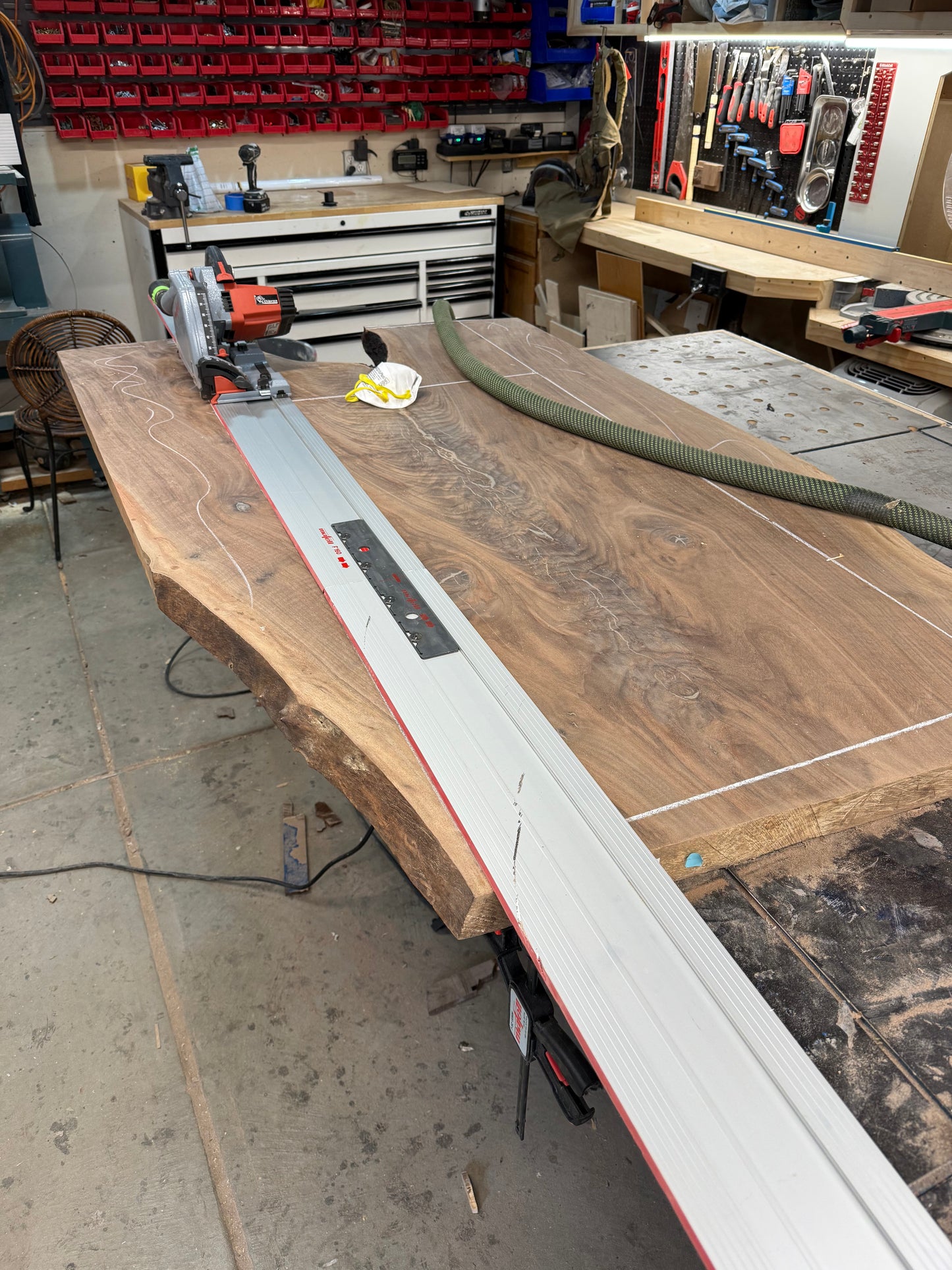 Black Walnut Waterfall Coffee Table