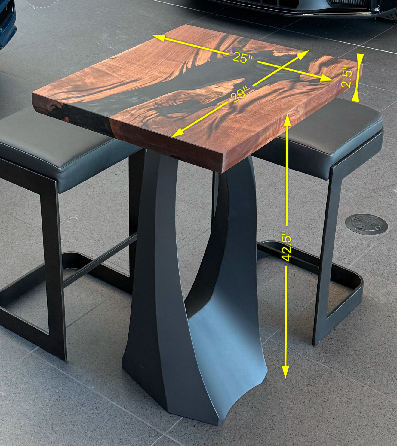 Black Walnut Bistro Table, SOLD