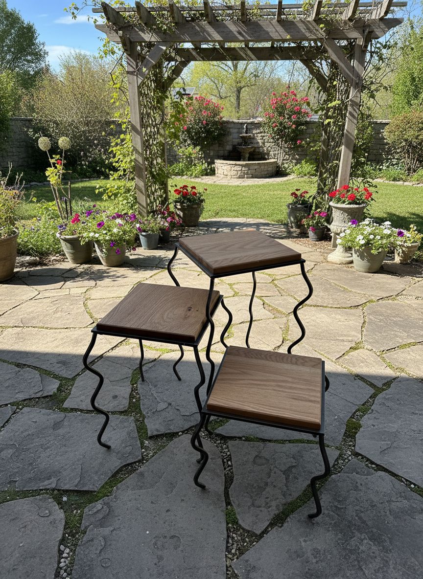 Trio of stackable End Tables