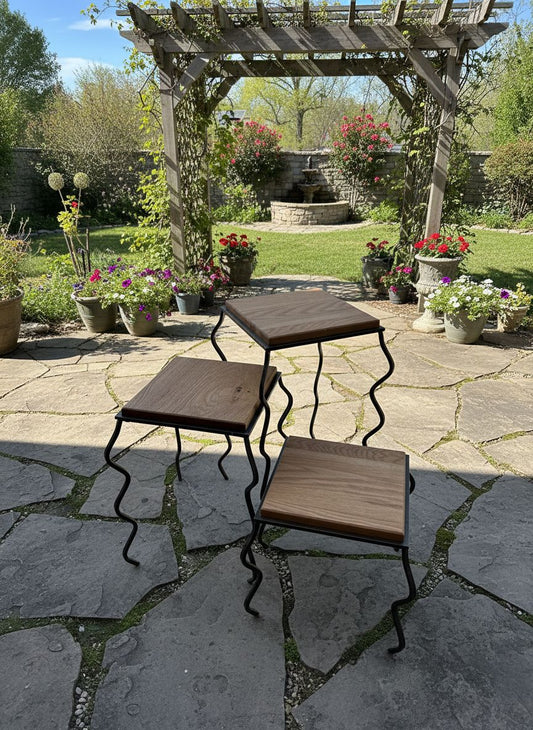 Trio of stackable End Tables